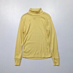Vintage Dobie Turtleneck Unisex Kids Size 5-6 Yellow Long Sleeve Basic Layering